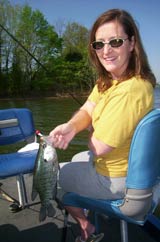 woman with crappie