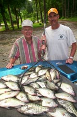 father son crappie photo