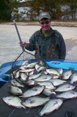 crappie catch in net